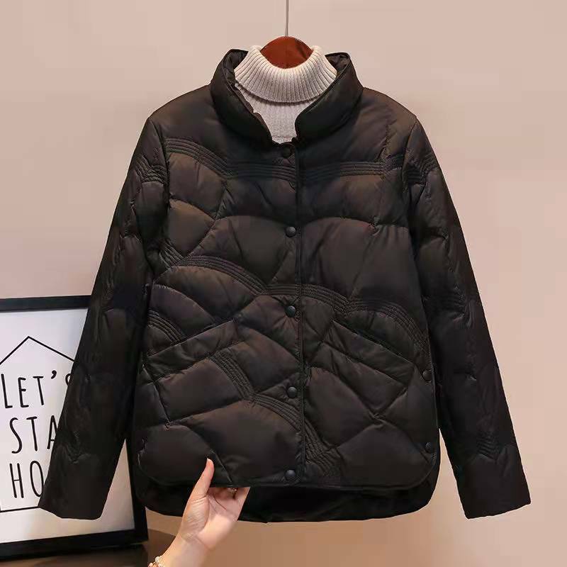 Ladies Winter Coat Women Down Cotton Hooded Jacket Woman Casual Warm Outerwear Jackets Female Girls Black Clothes Py1013-1
