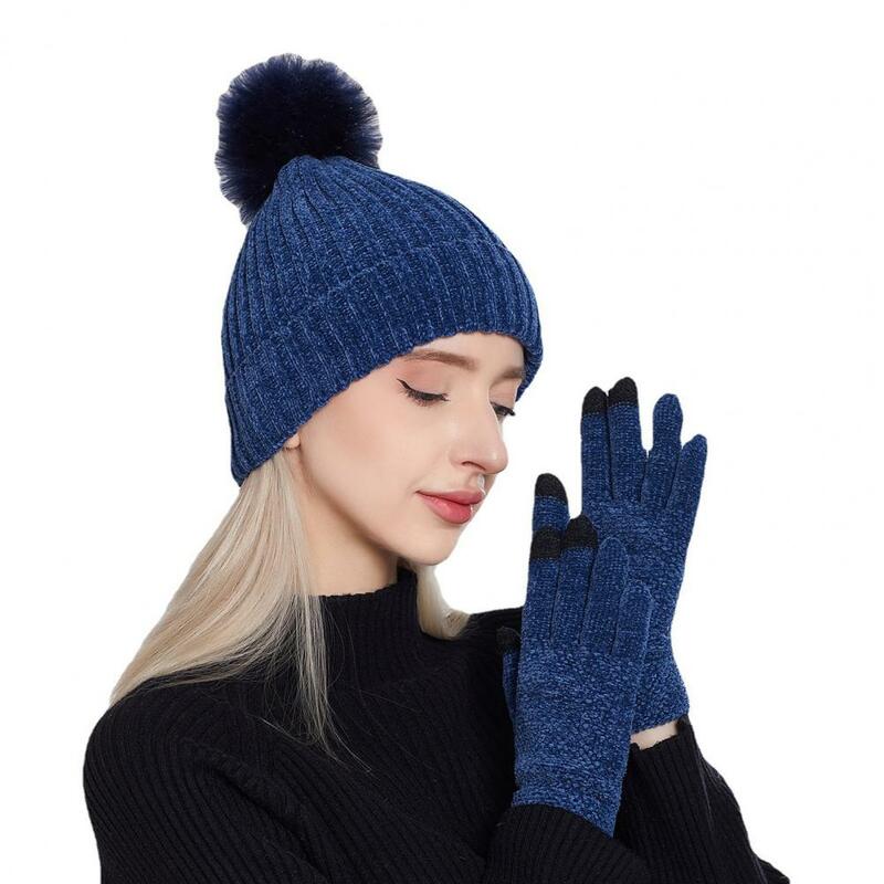 Set di guanti per cappelli Kit di guanti per cappelli lavorati a maglia a doppia tesa senza deformazione