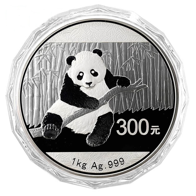 Китайская Серебряная монета в виде панды 2014, 1 кг, Ag .999, 300 юаней, оригинальная монета для коллекции, китайский подарок на Новый год/Рождество, монета UNC