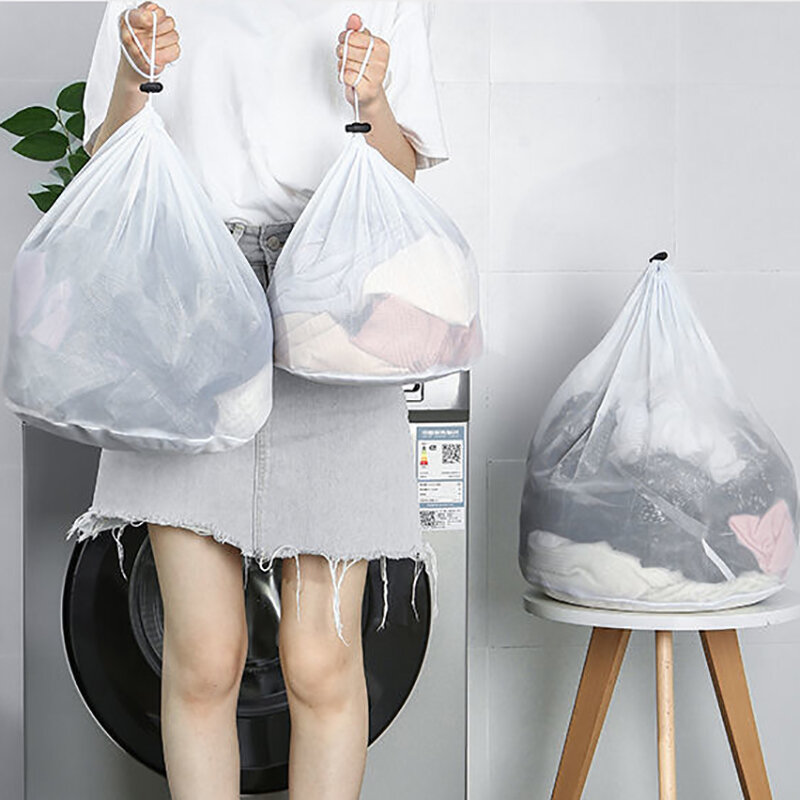 Large Washing Laundry Bag Mesh Organizer Net Dirty Bra Socks Underwear Shoe Storag Wash Machine Cover Clothes