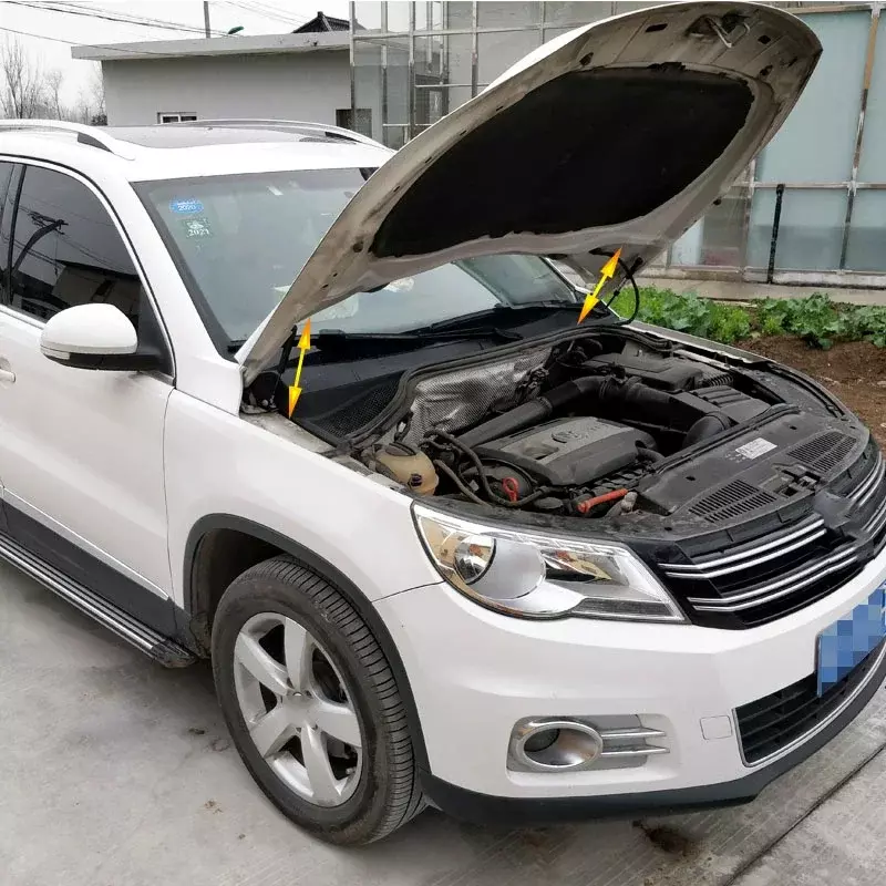 Samochód klapa maski obsługuje Rod windy rozpórki bary wiosna szok gazu uchwyt dla VW Tiguan 2010 2011 2012 2013 2014 2015 2016 2017 MK1