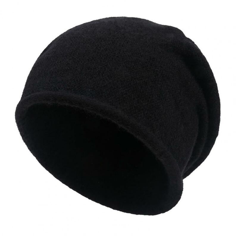 Windproof Knitted Hat Cozy Stylish Women's Winter Hats Knitted Elastic Cold-resistant Beanies in Solid Colors hats for women