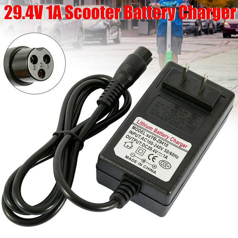 24V Electric Scooter Battery Charger, 3.3 FT Power Adapter for Razor E100 E125 E150 E175 E500, 3 Prong Inline Connector