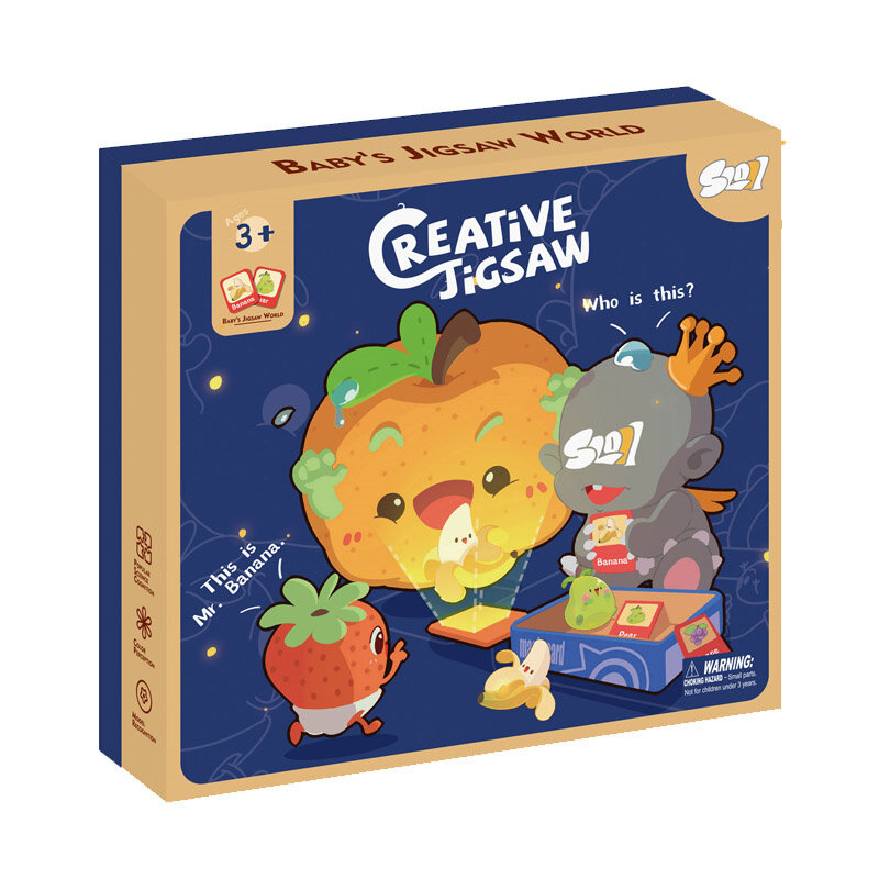 Plastic creative early learning fruit vegetable cognitive education toy for 3+ kids