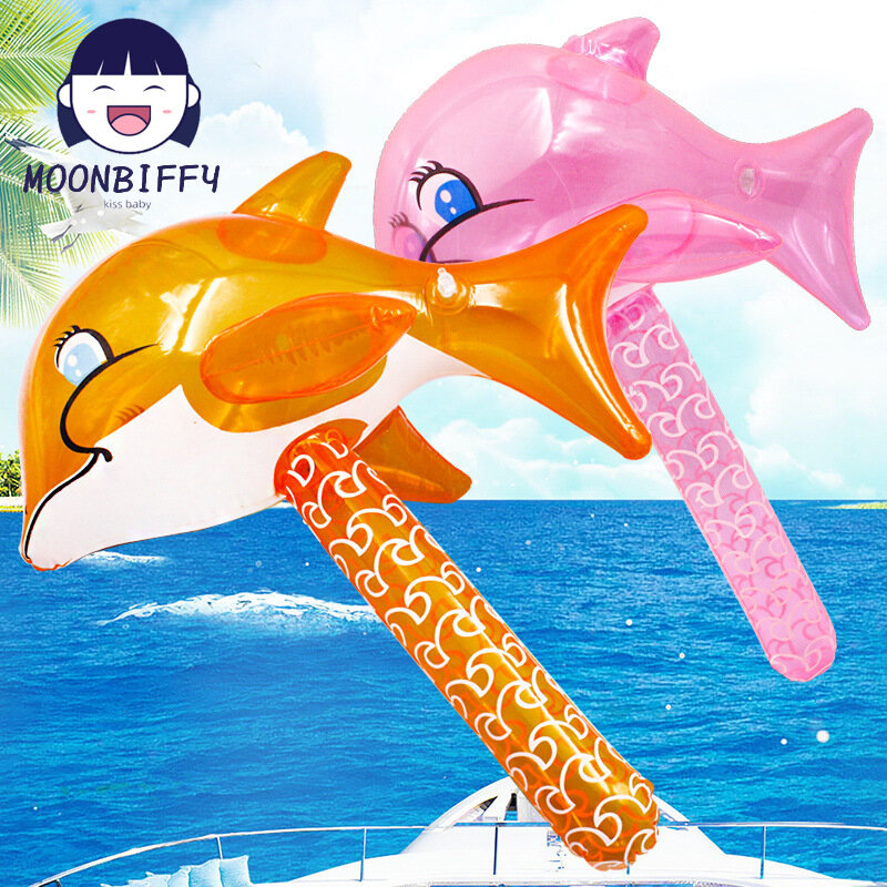 Children's Outdoor Inflatable Pool Toys Swimming Fightting Dolphin Toy Swimming Pool Party Swim Ring Pool Float Toys Water Game
