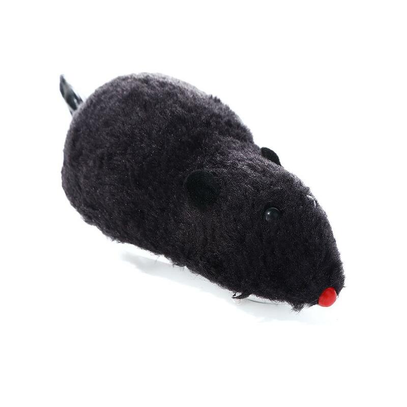 Wind Up Brinquedos para gatos e cães, Cute Simulation Rat, Power Pet Products, Playing Toy, Plush Mouse, Clockwork Toy, Suprimentos