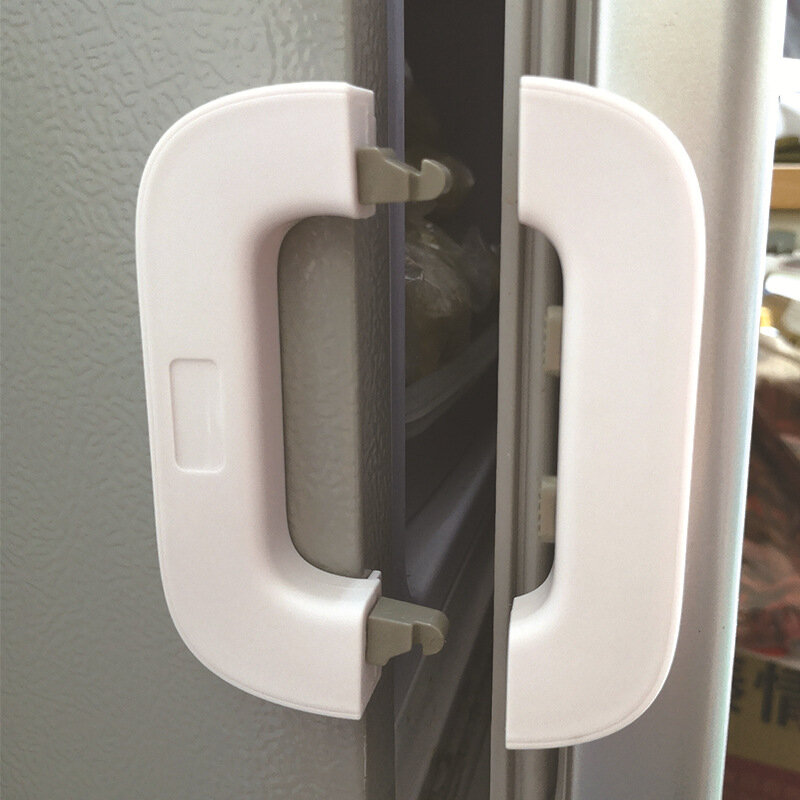 Kunci kulkas rumah untuk anak-anak perlindungan keamanan bayi anticubit tangan kunci keselamatan anak lemari es pintu gesper khusus