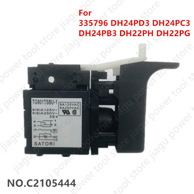 Interruptor genuino para Hitachi 335796, DH24PD3, DH24PC3, DH24PB3, DH22PH, DH22PG, martillo rotativo C2105444