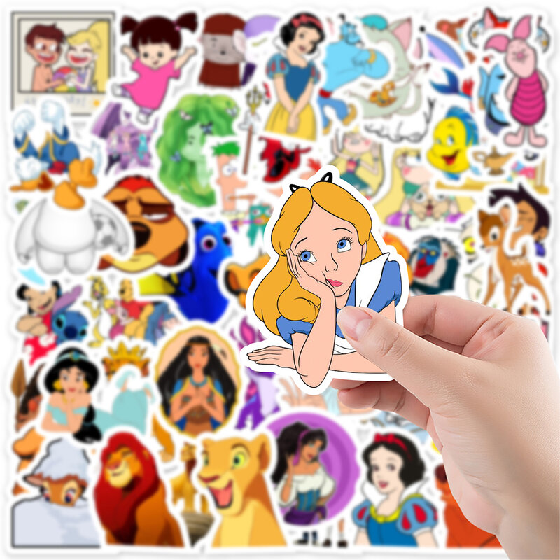 10/30/50/100 Stuks Disney Mix Leuke Cartoon Anime Stickers Plakboek Laptop Telefoon Gitaar Bagage Auto graffiti Sticker Kids Speelgoed