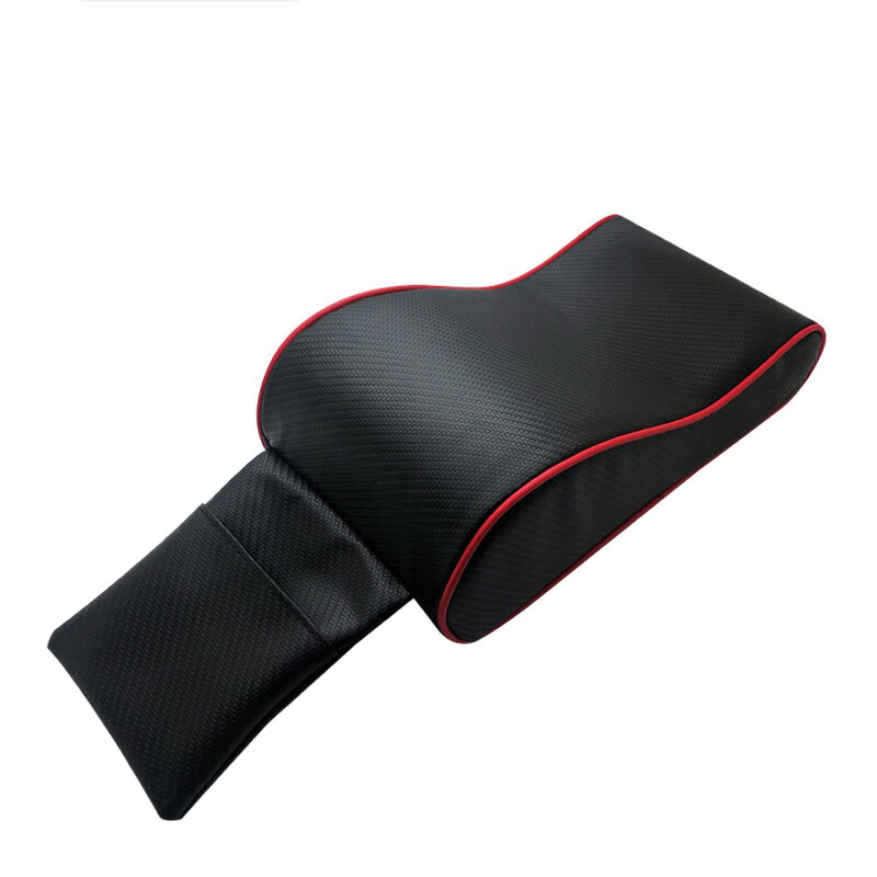 Universal Center Console Armrest Cushion Carbon Fiber Armrest Pad Storage Box Car Styling Black