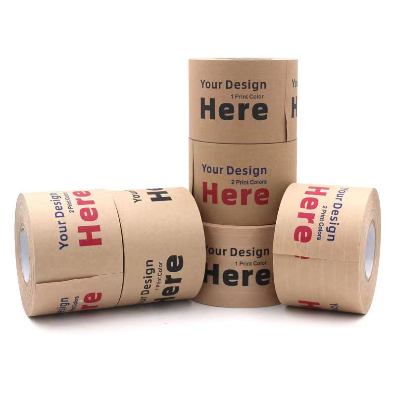 Customized productWidely Used Superior Quality Kraft Customized Brown Reinforced Professional Kraft Paper Tape With Logo