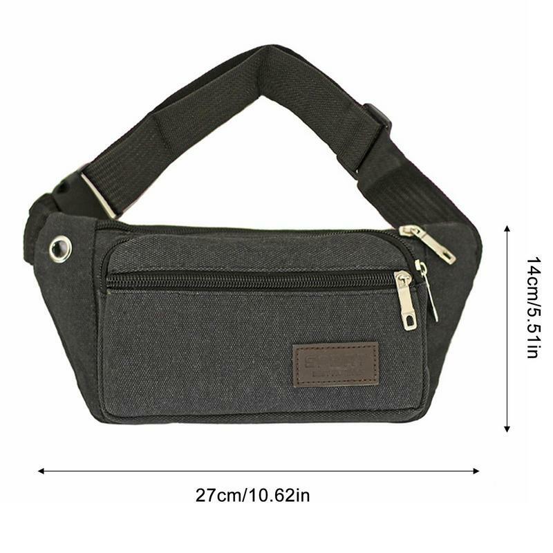 Bolsa de cintura esportiva crossbody para homens e mulheres, bolsa grossa de quadril, bolsa para telefone multibolso, jogging, viagem, caminhada
