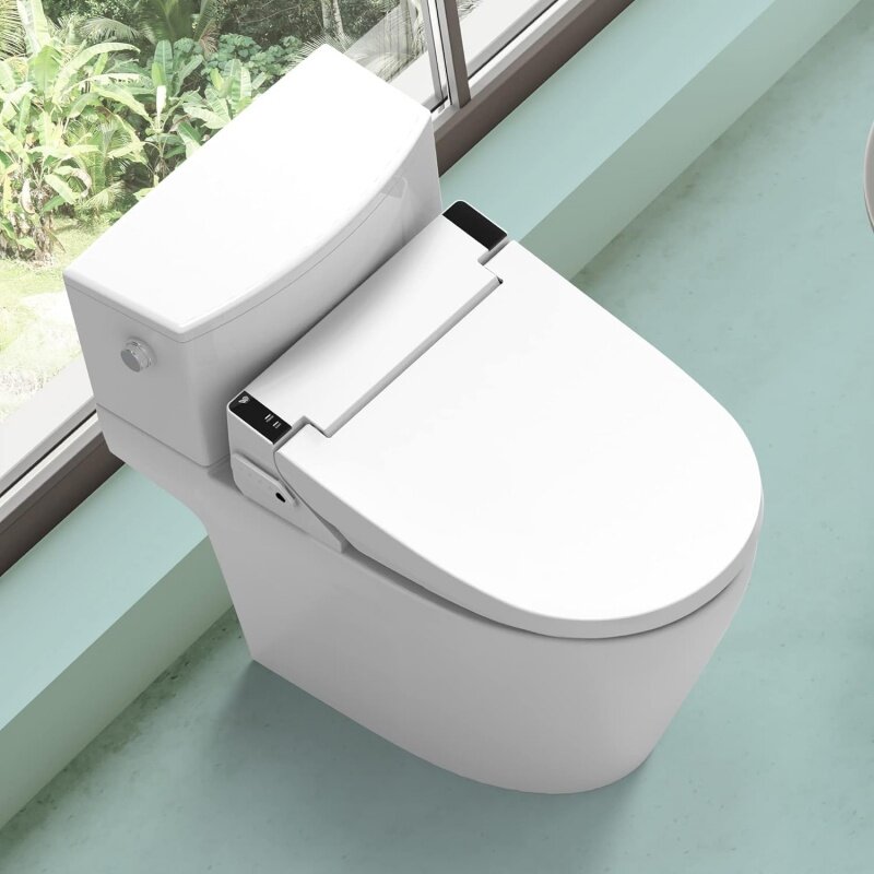 VOVO VB-6000SE sedile wc Bidet elettrico intelligente con asciugatrice, sedile wc riscaldato, acqua calda, ugello completamente in acciaio inossidabile-bianco,