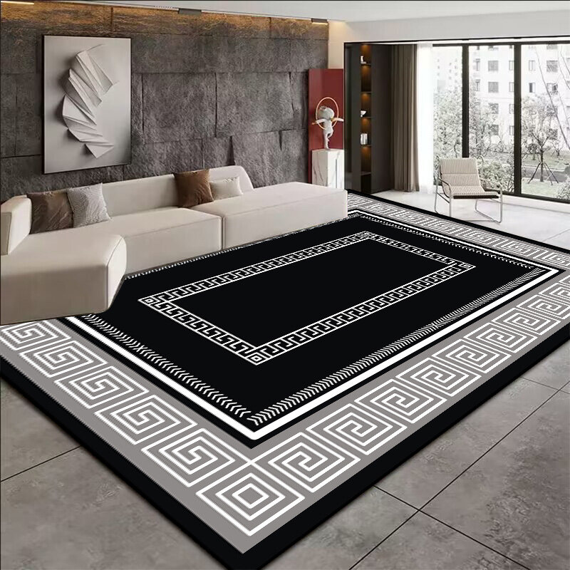 Europe and America Luxury Carpet for Living Room Decor Luxurious Golden Parlor Sofa Side Large Area Rug Washable Decoration Mats