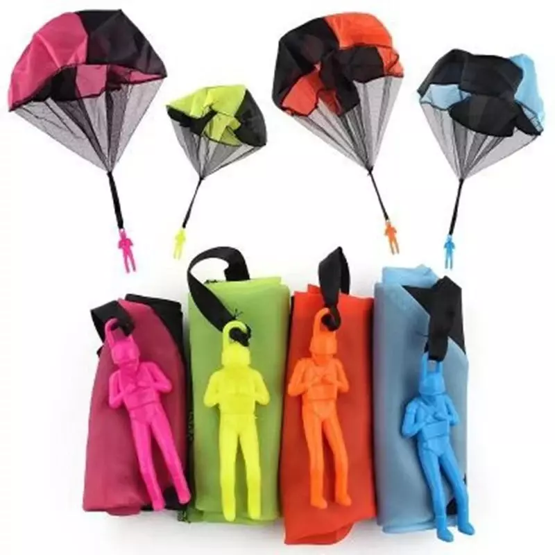 1Pc Hand Gooien Mini Soldaat Camouflag Parachute Voor Kinderen Buiten Speelgoed Spel Educatieve Vliegsport Voor Kinderen