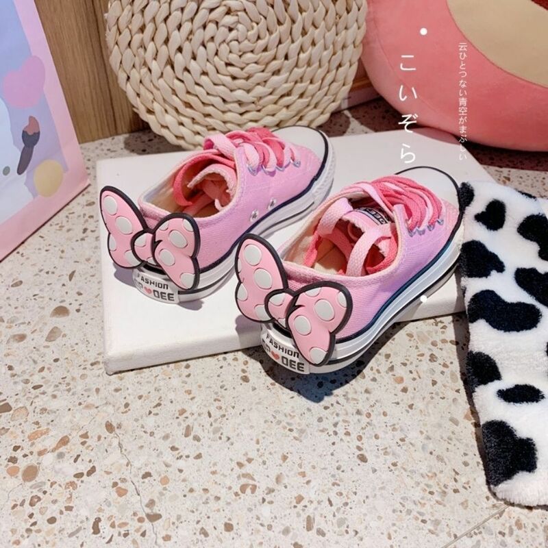 Disney Children's Cartoon Women Sports Shoes Student Running ShoesMinnie Mickey Mouse Non-slip Soft Sole Casual Shoes Adult Men