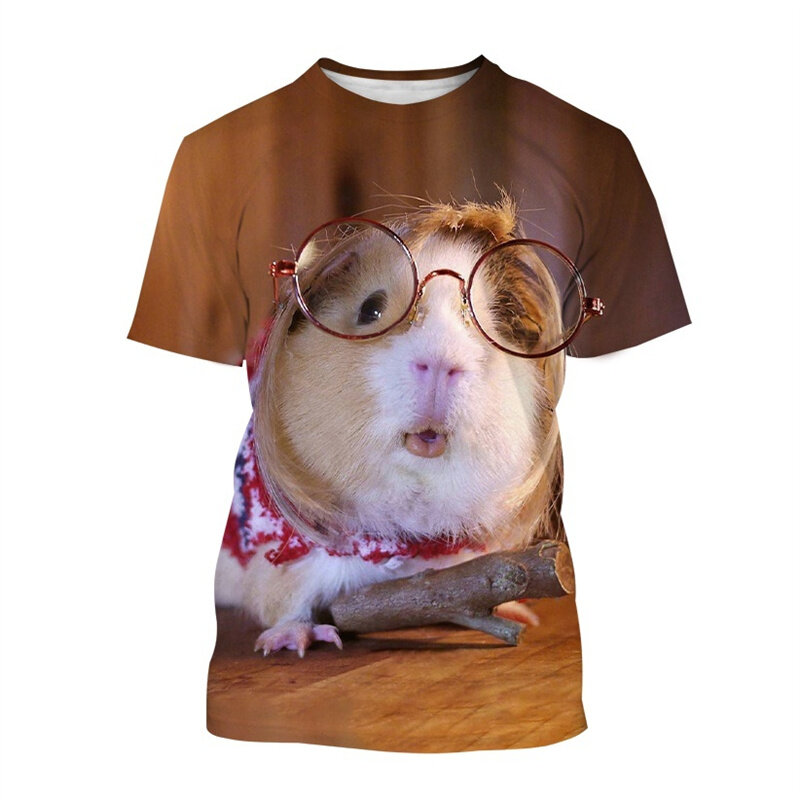 Футболка мужская с 3D-принтом морской свиньи, Милая футболка с животными, летняя оверсайз футболка, индивидуальный Повседневный Топ с коротким рукавом