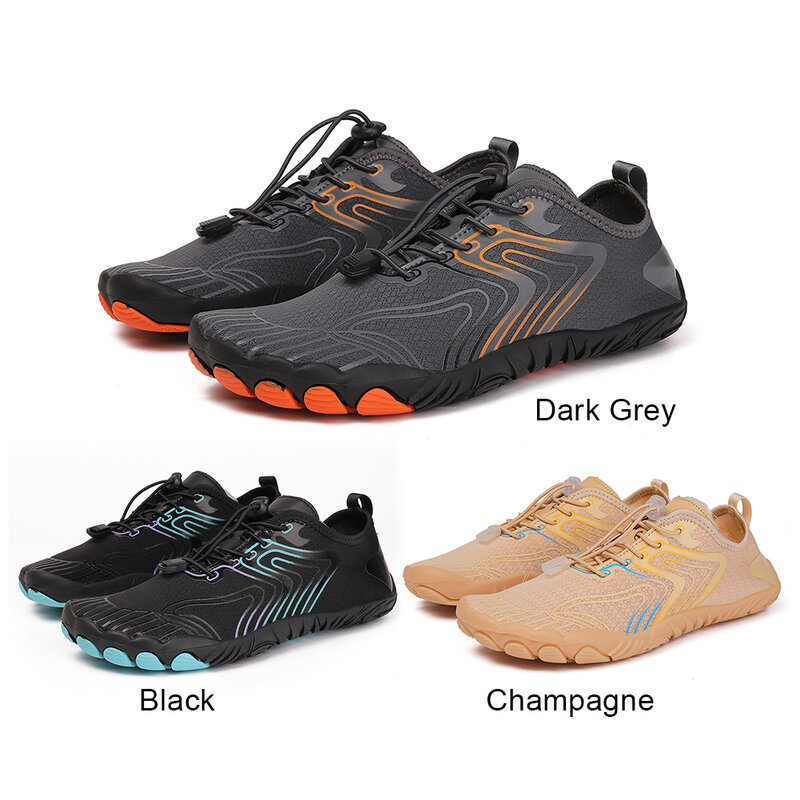 Sapatos de água antiderrapantes leves para homens e mulheres, Tênis de corrida unissex, Sapatos de caminhada respiráveis, Secagem rápida