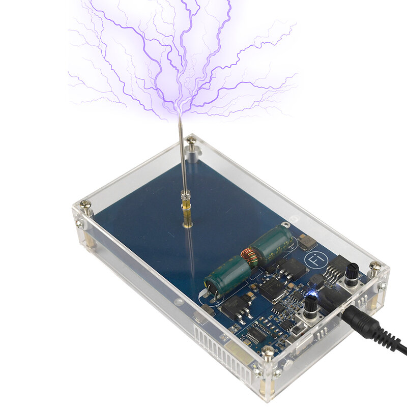 100-240V 50-60Hz kecil Bluetooth musik Tesla Coil Arc Plasma Loudspeaker Man-made Lightning untuk percobaan ilmiah