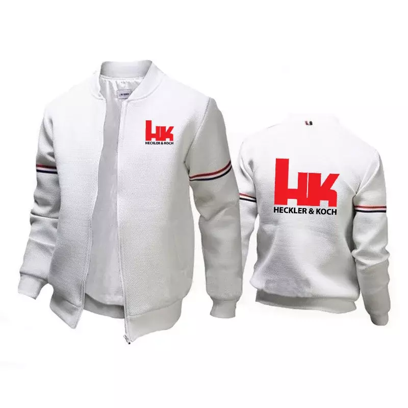 Spring Autumn Men's Baseball jacket Hk Heckler Koch No Compromise New cotton Zip sweatshirt for men High Quality Sportswear