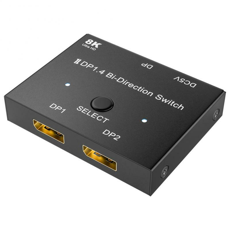 Dp switcher 1,4 version 8k @ 60hz eins zu zwei in einem bidirektion alen Interconversion-Schalter Verteilungs konverter adapter