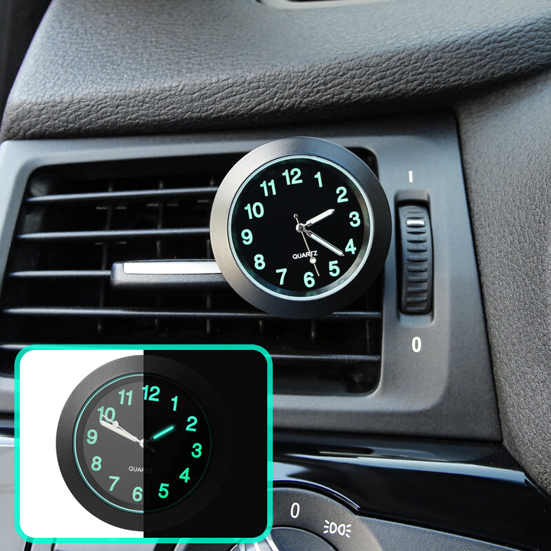 유니버설 라운드 자동차 시계 스틱-전자 시계, 대시 보드, 야광운 장식, 자동차 액세서리