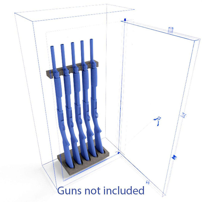 5 Guns Foam Gun Rack Kit Gun Safe with Magnetic Strip and Holder Gun Storage Universal Rifle Wall Cabinet Mount Holder Organizer
