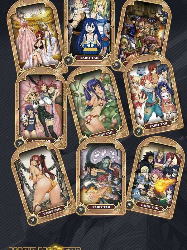 Cartas de colección de Fairy Tail con Metal, caja de refuerzo Tcg, juego de mesa de Anime raro, regalos para niños, 2023