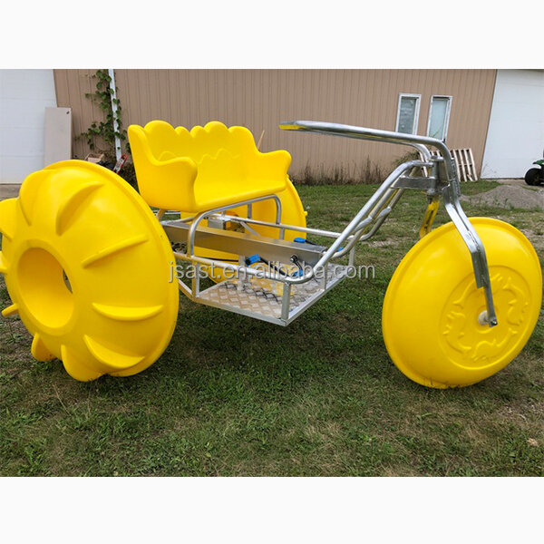 Barco de pedal de agua LLDPE de plástico, bicicleta flotante de pvc, pontones inflables, bicicletas de agua