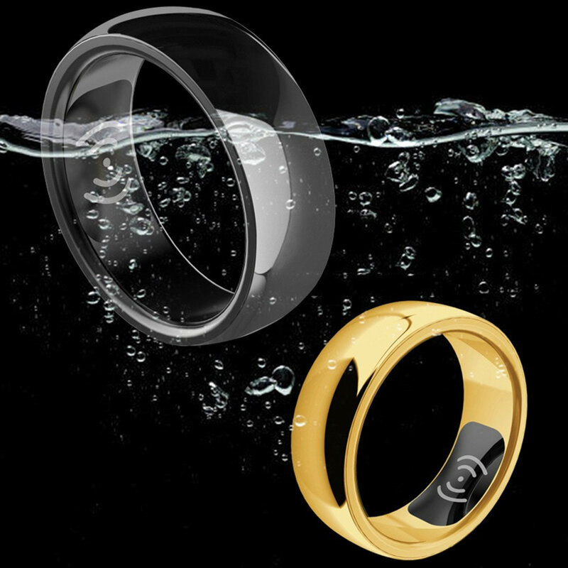 Nowa bransoleta inteligentny pierścień ze stopu tytanu monitorowanie tętna wodoodporna tlenu we krwi snu Sport biżuteria na palce monitor zdrowia