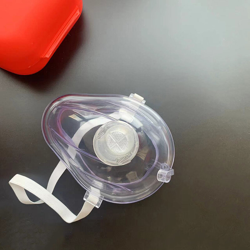 Маска для искусственного дыхания с одним клапаном для оказания первой помощи, тренировочная респираторная маска с футляром для хранения, товары для первой помощи