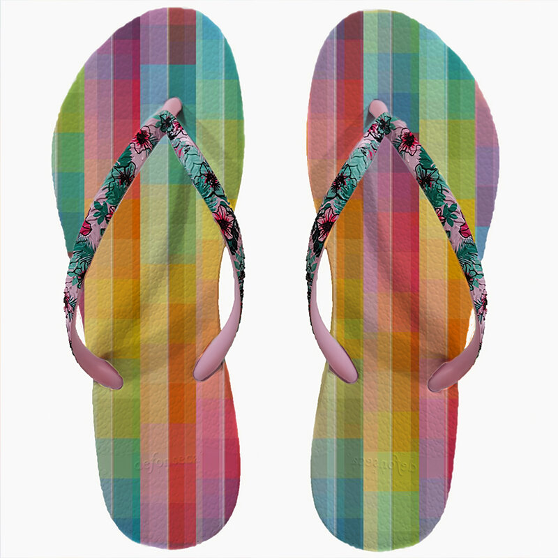 Chinelos planos impermeáveis para mulheres, sandálias com clipe de fundo macio, chinelos de praia silenciosos, interiores e exteriores, novos, verão