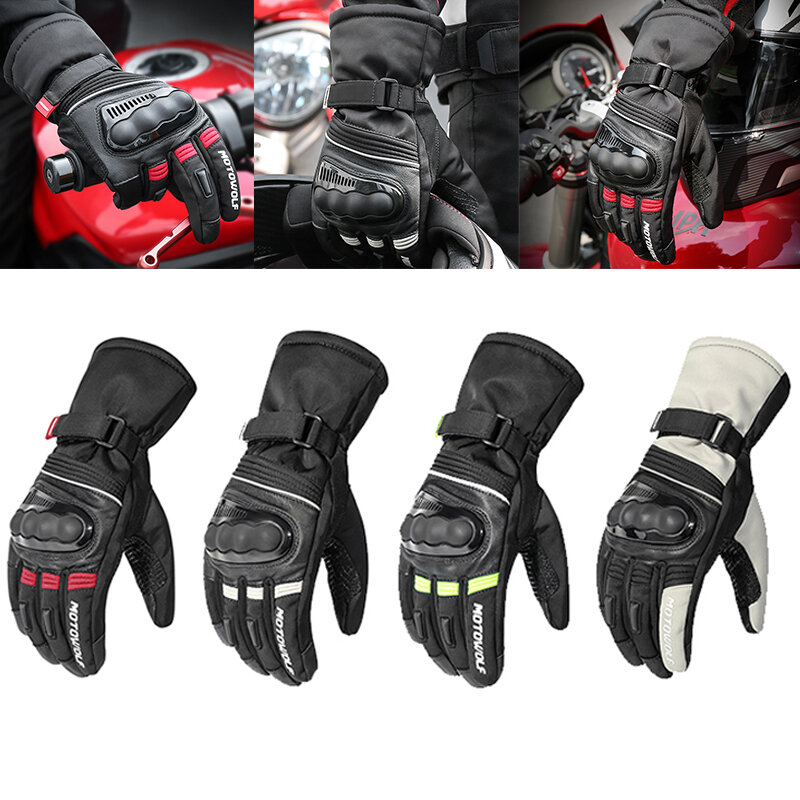 Impermeável e Windproof Warm Motorcycle Luvas, Touch Screen Riding, MTB Bike Riding, Inverno, 2023