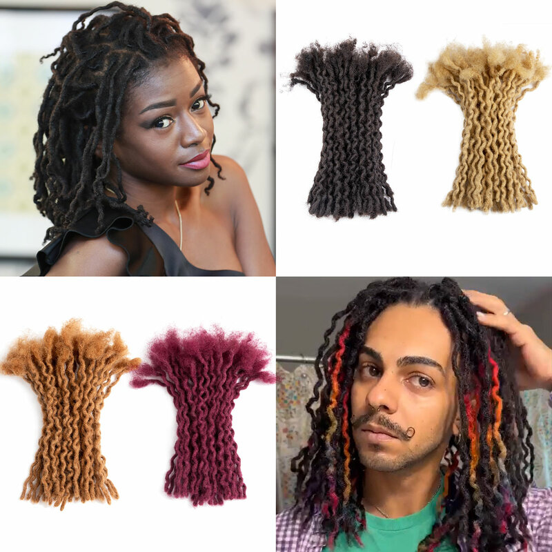 男性と女性のための手作りの巻き毛のヘアエクステンション、本物の人間の髪の毛、テクスチャ、永久加工、8インチ、0.4cm