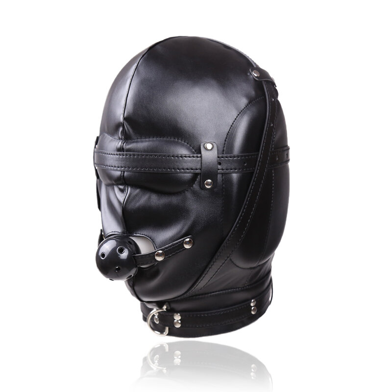 Alternativa Master Slave-Tapón de boca completamente cerrado, máscara Sexy, Bola de boca, cubierta de cabeza, Juguetes sexuales para adultos para mujeres y parejas