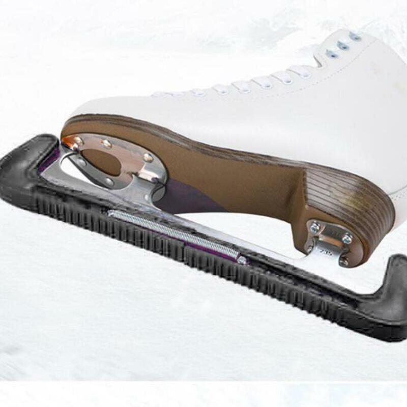 Pelindung sepatu roda es, 2 buah penutup pisau seluncur es untuk aksesori anak laki-laki perempuan warna hitam