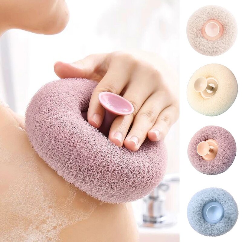 Round Soft Mesh Handheld Bath Sponge Balls Cleaning Brush Shower Body Cleaner Exfoliat Scrubbers Bath Ball Bathroom Accessories