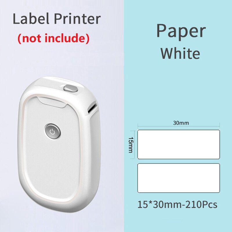 Kertas Perekat Diri Termal Putih Kosong untuk D11/D110 Pembuat Label Stiker Harga Kertas Label Kosong Alat Persediaan Cetak Langsung