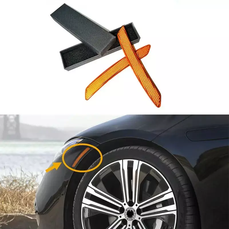 2pcs Car Reflective Sticker Car Door Stickers Decal Warning Reflective Tape Strips 3 Colors Safety Mark Auto Reflector Stickers