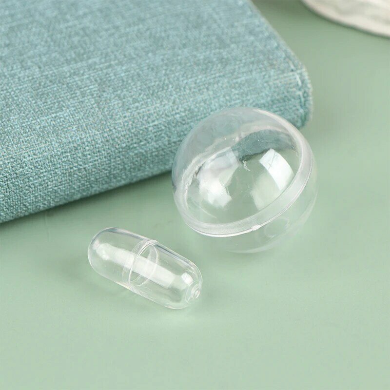 100Pcs/pack Empty Medicine Capsule Shell Pill Case White Hollow Plastic Capsules Plastic Pill Box Medicine Splitters Bottle
