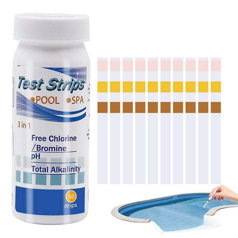 Water Test Strips Pool Water Testing Paper Multi-Functional Testing Strips For Water Hot Tub Swimming Pool And Spa