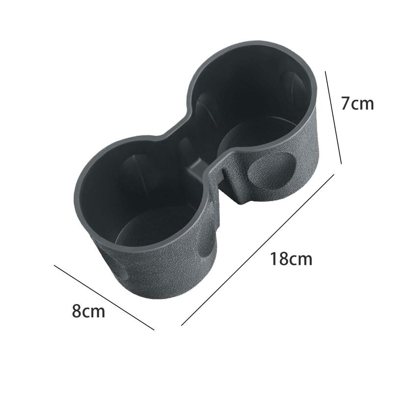 Car Center Console Cup Holder Insert Detachable Accessory Black for Model 3 Multifunctional