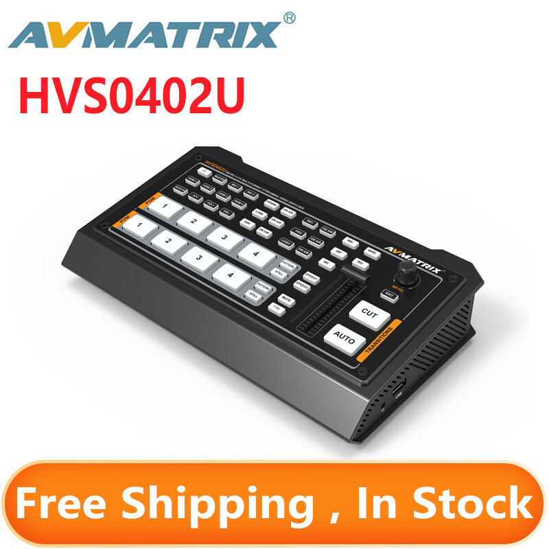 AVMATRIX HVS0402U conmutador de vídeo en vivo, MICRO, 4 canales, Compatible con HDMI, con tecla Luma y Chroma