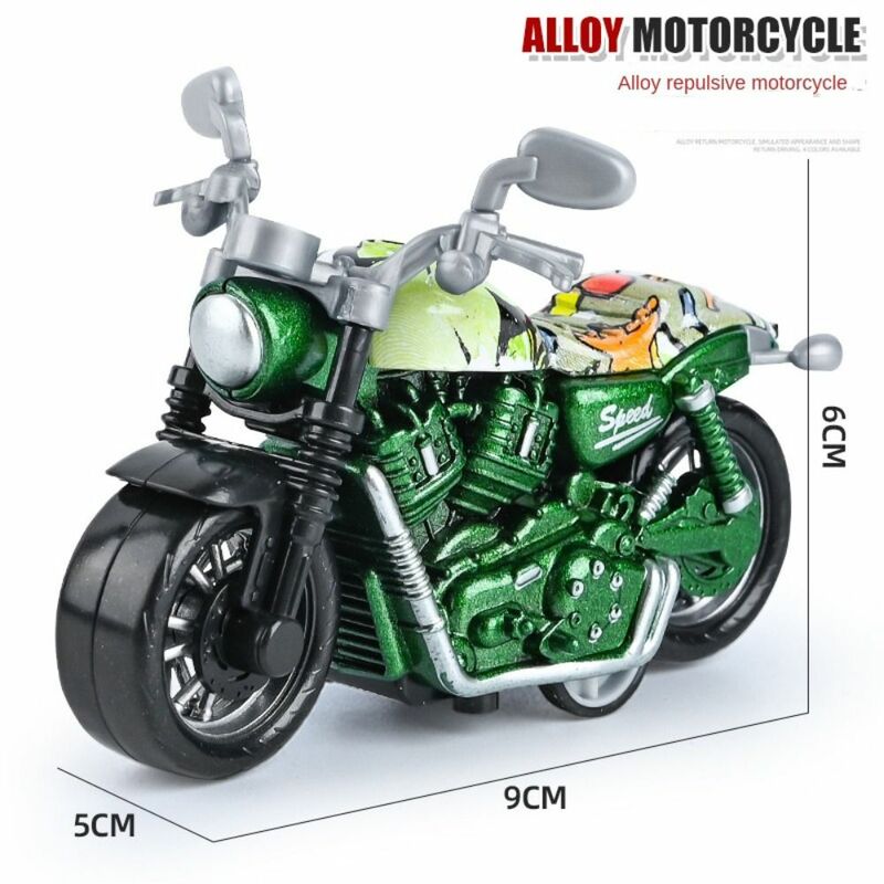 Puxe o modelo de motocicleta para crianças, mini moto, locomotiva de liga, simulação moto, presente infantil