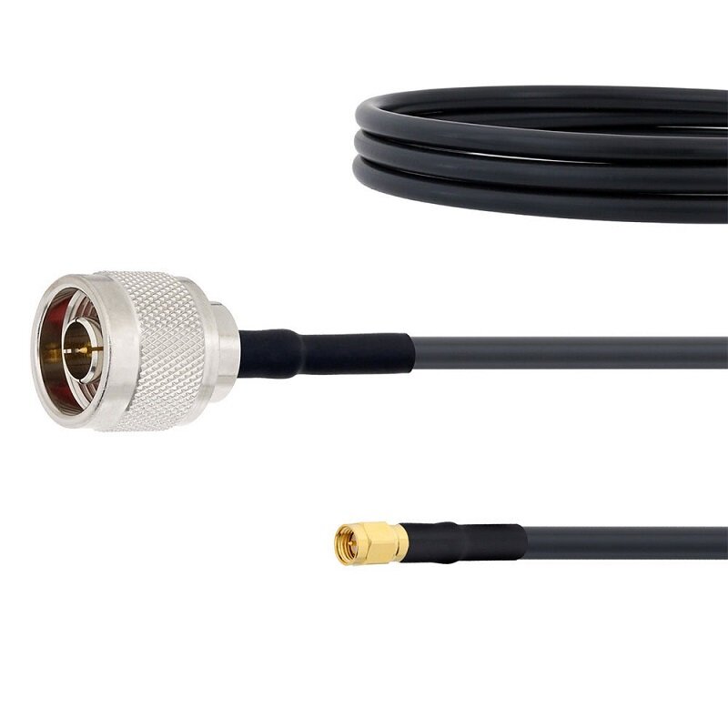 Kabel ekstensi koaksial RG58U, rakitan kabel antena jantan ke SMA 3 kaki