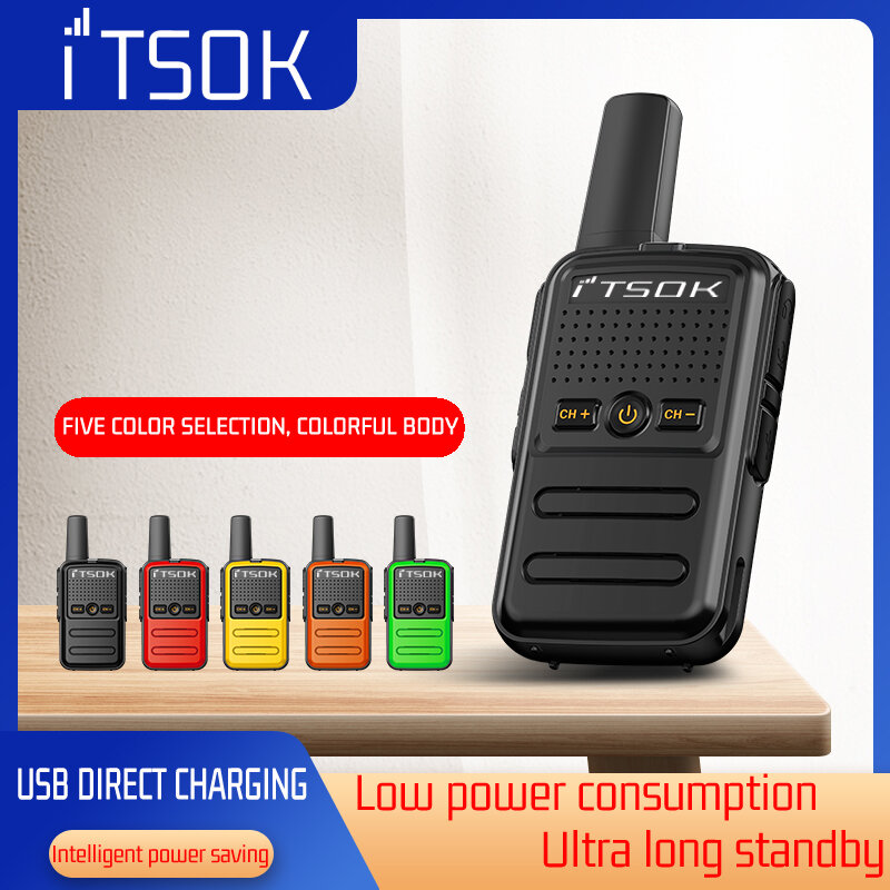 Talkie-walkie sans fil avec Radio bidirectionnelle UHF, kit de 2 pièces, Intercom avec Fuselage coloré, émetteur-récepteur, Table, Mini jouets, talkie-walkie