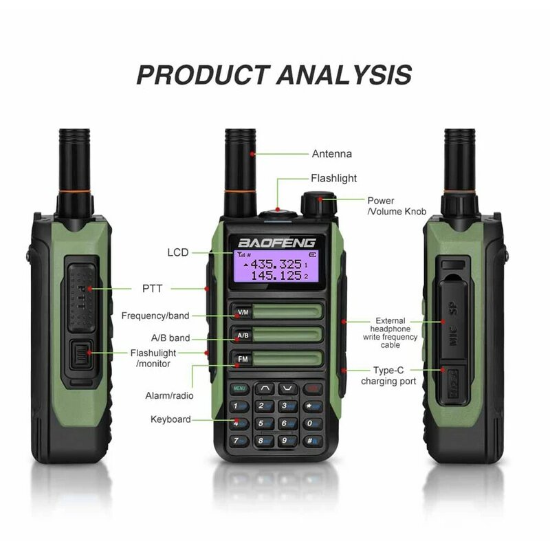 BaoFeng-walkie-talkie UV-16 Pro Mate V210W, cargador máximo tipo C, Radio de larga distancia, actualización UV5R, UV10R, Max V2, 2 paquetes