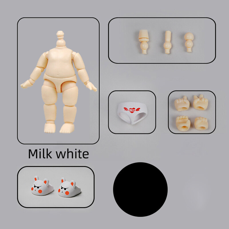 Mini Ob11 Pop Ymy Kleine Poppen Body Voor Bjd Pop Hoofd, Gsc, obitsu 11 Pop Accessoires Beweegbare Joint Body Speelgoed Voor Meisjes En Jongens