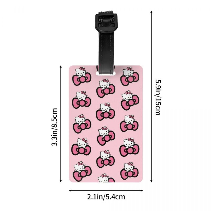 Hello Kitty etichetta per bagagli per borsa da viaggio valigia simpatica etichetta identificativa per la Privacy dei cartoni animati