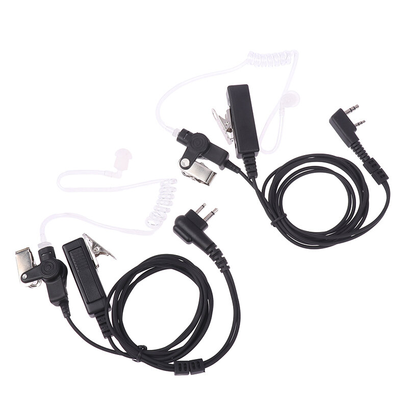 Headset MIC PTT 2 Pin Baofeng, Earphone mikrofon tabung udara akustik untuk PTT GP88 A8 GP3688